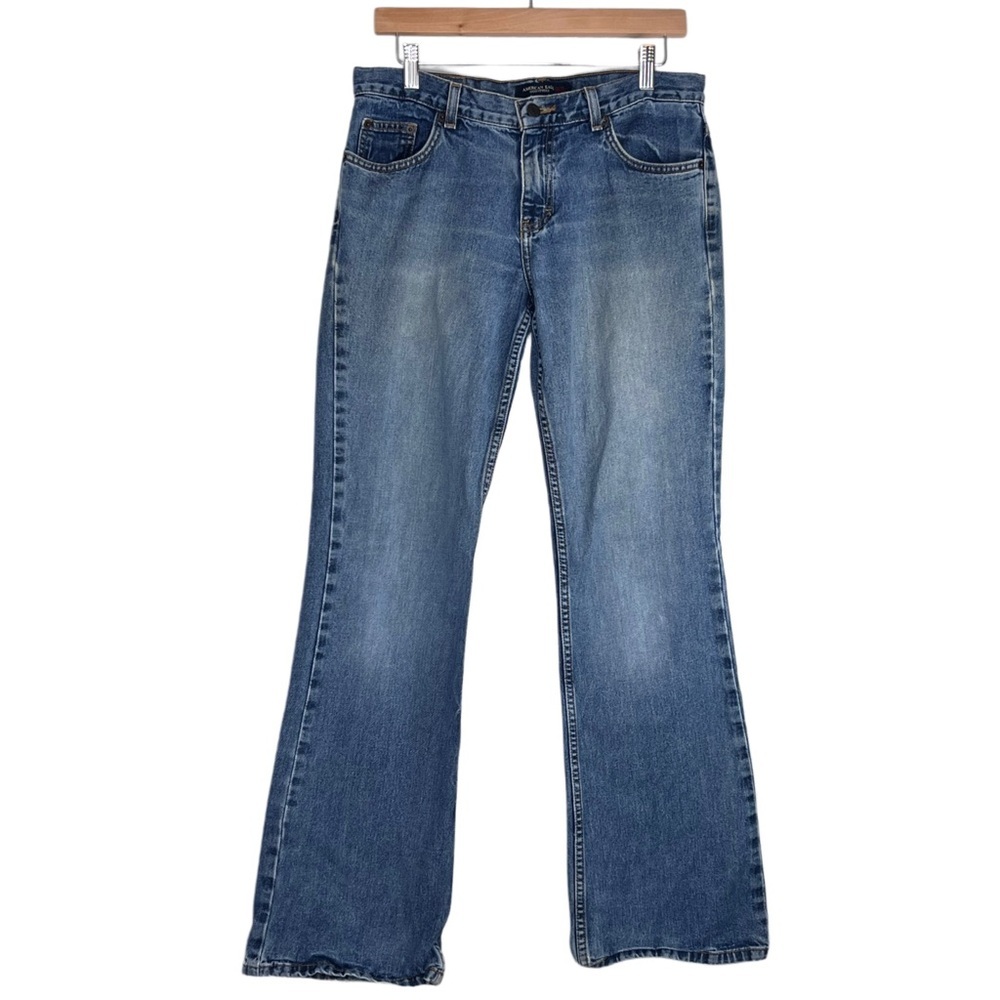 Vintage American Eagle Y2K Sz 8R Low-Rise Denim Flare Jeans